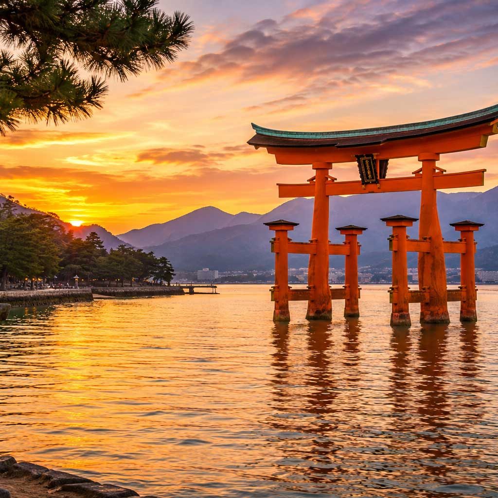 Hiroshima and Miyajima travel destination in Western Japan