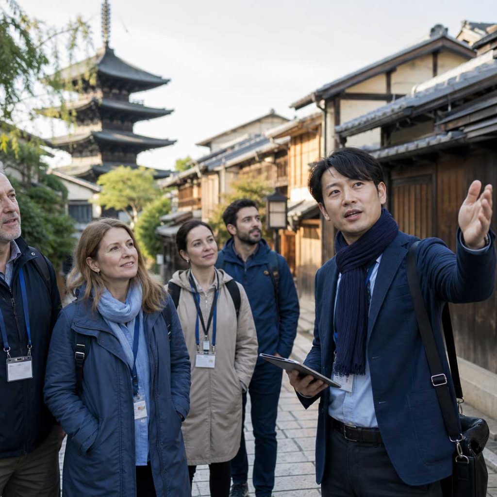 Licensed tour guide arrangements in Japan