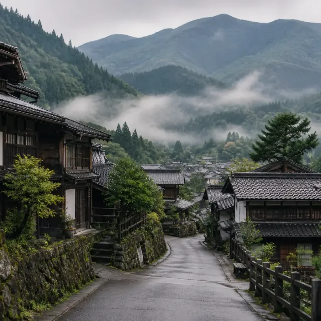 Traditional Japanese wooden architecture and garden representing culture and heritage travel